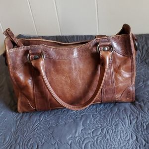 Frye Melissa Satchel in Cognac